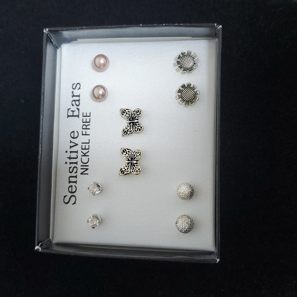 Five Pairs Sensitive Ears Nickel Free Earrings